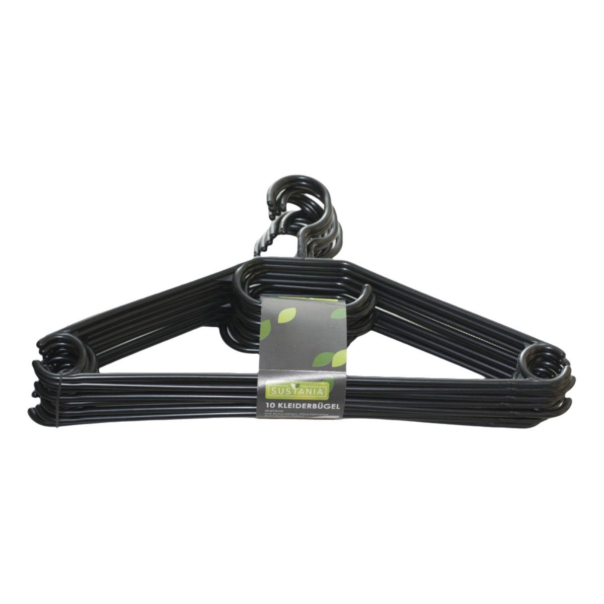 Centi Kleiderbügel 10er Kunststoff Kleiderbügel Schwarz Weiß Wäschebügel Bügel Drehbar, (10-tlg)
