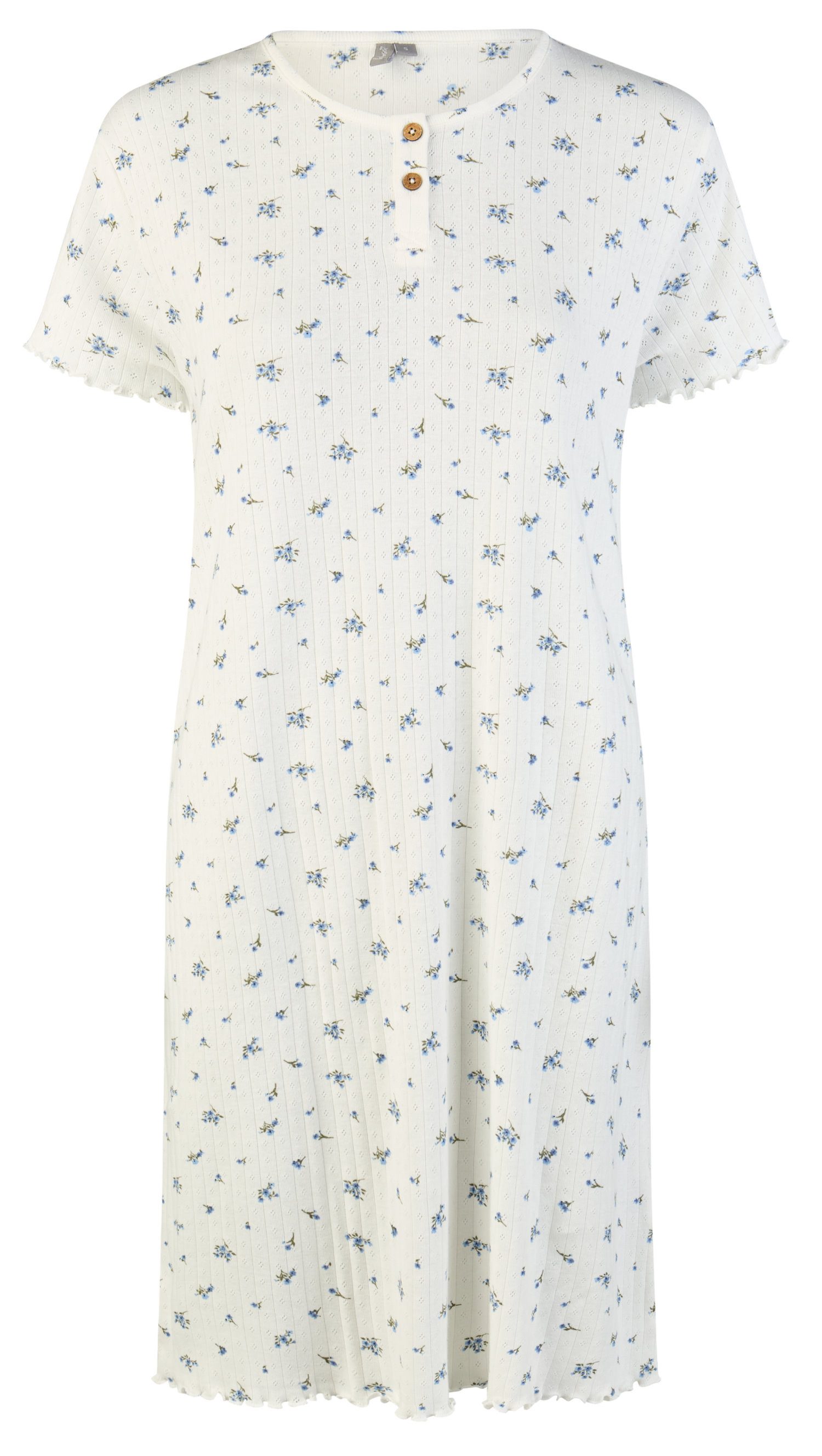 By Louise Nachthemd Damen Schlafshirt mit kurzem Arm (1-tlg) Streublumen