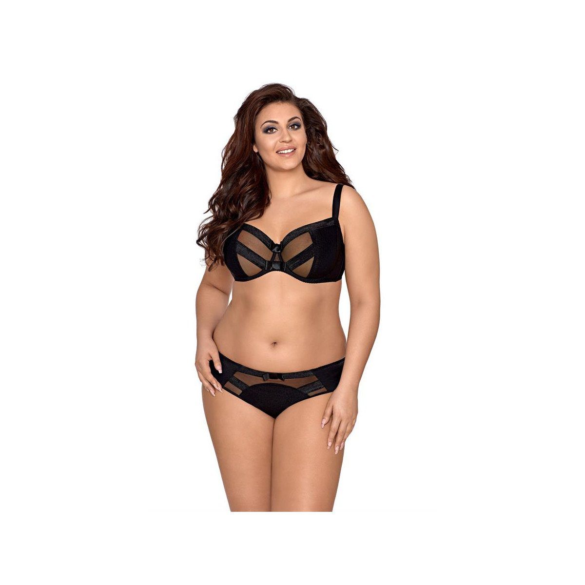 Plus Size Axami Bustier - bra black (80F,85E) V-8451