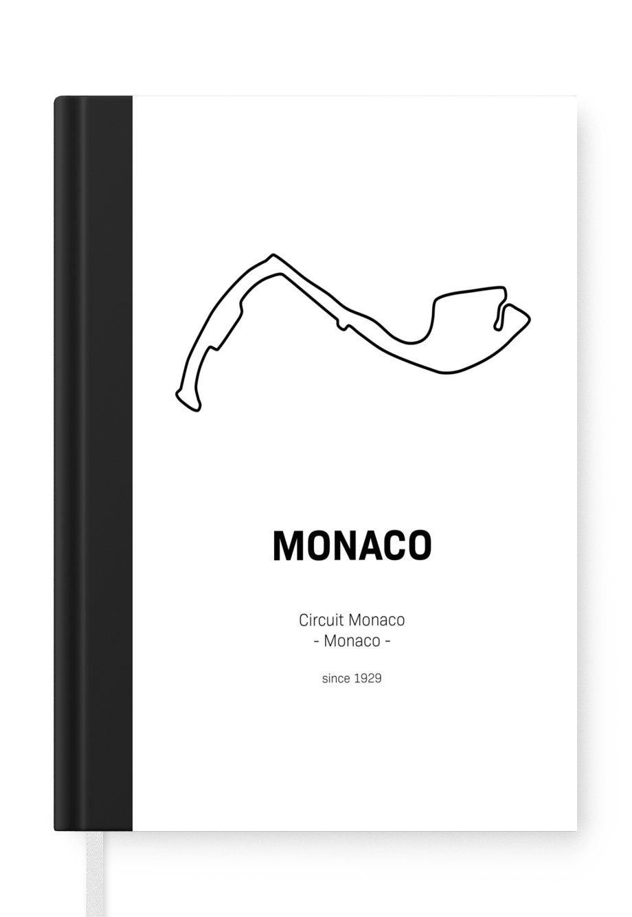 MuchoWow Notizbuch Monaco - Rennstrecke - F1, Journal, Merkzettel, Tagebuch, Notizheft, A5, 98 Seiten, Haushaltsbuch