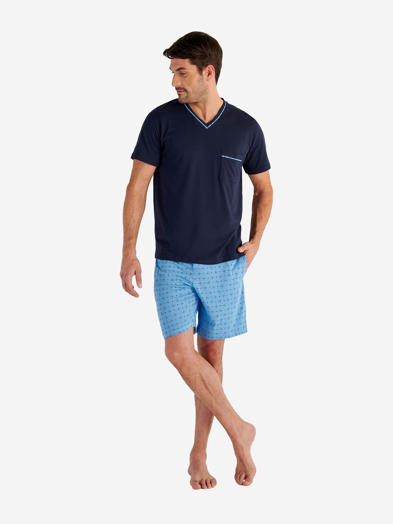 Hom Pyjama Alan (2 tlg) Schlafanzug, Pyjama Set, Nachtwäsche