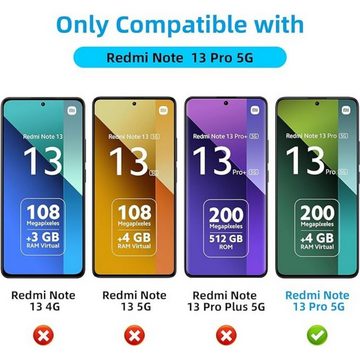 SmartUP 2X Schutzglas für Xiaomi Redmi Note 13 Pro 5G (Display + Kamera) 9H, Displayschutzglas, Panzerfolie