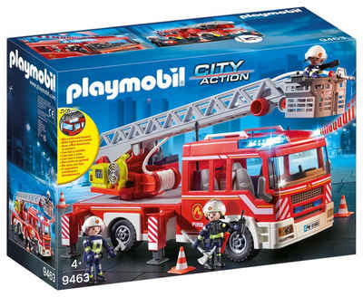 Playmobil® Konstruktions-Spielset »2er Set: 9463 Feuerwehr-Leiterfahrzeug + City Fir«
