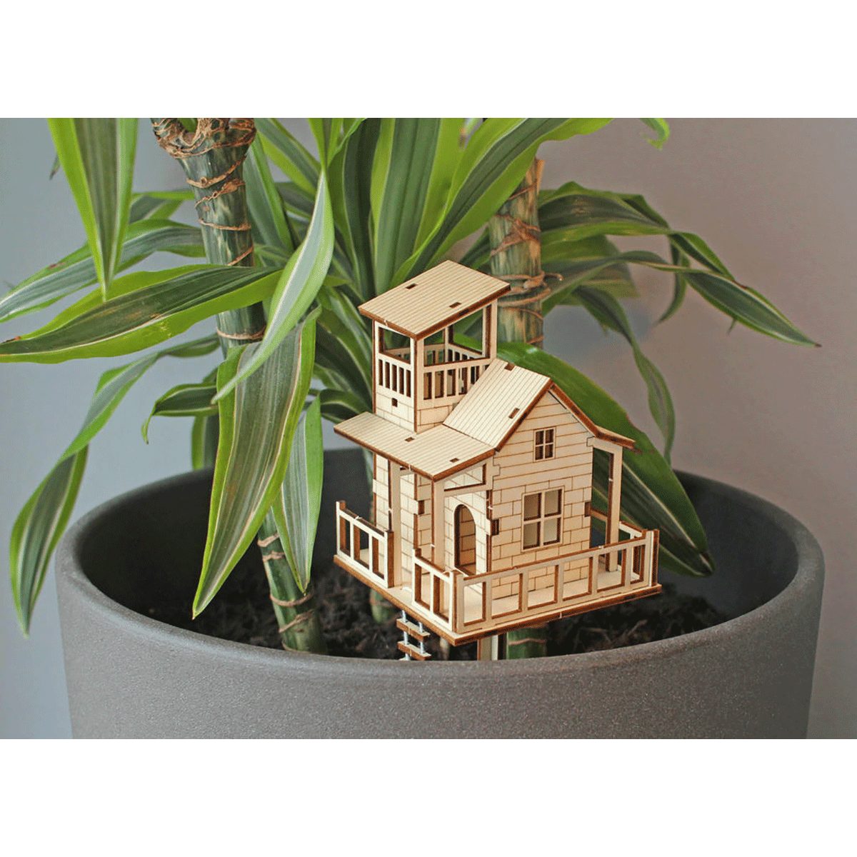 Winkee Gartenpflege-Set Winkee - Do it yourself Mini Blumentopf-Baumhaus - Das Baumhäuschen