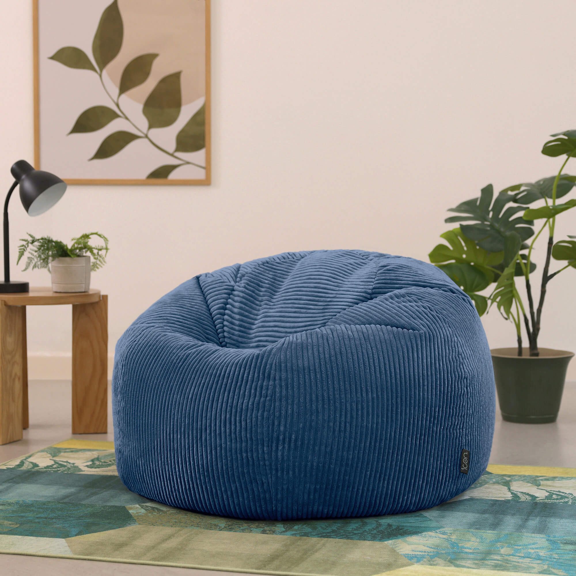 icon Sitzsack Sitzsack Erwachsene aus Cord flauschig „Kingston“, 85x50cm, Made in Germany, für Erwachsene & Kinder, mit Füllung – Bild 3 von 5