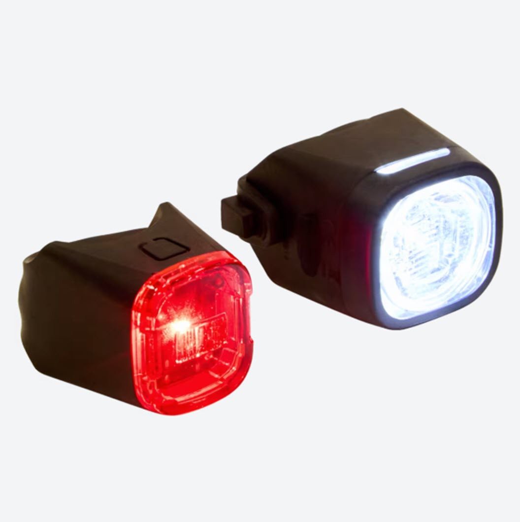 Walfort Fahrradbeleuchtung Aufladbare Fahrradlampe Mobile Fahrradbeleuchtung 2 tlg.