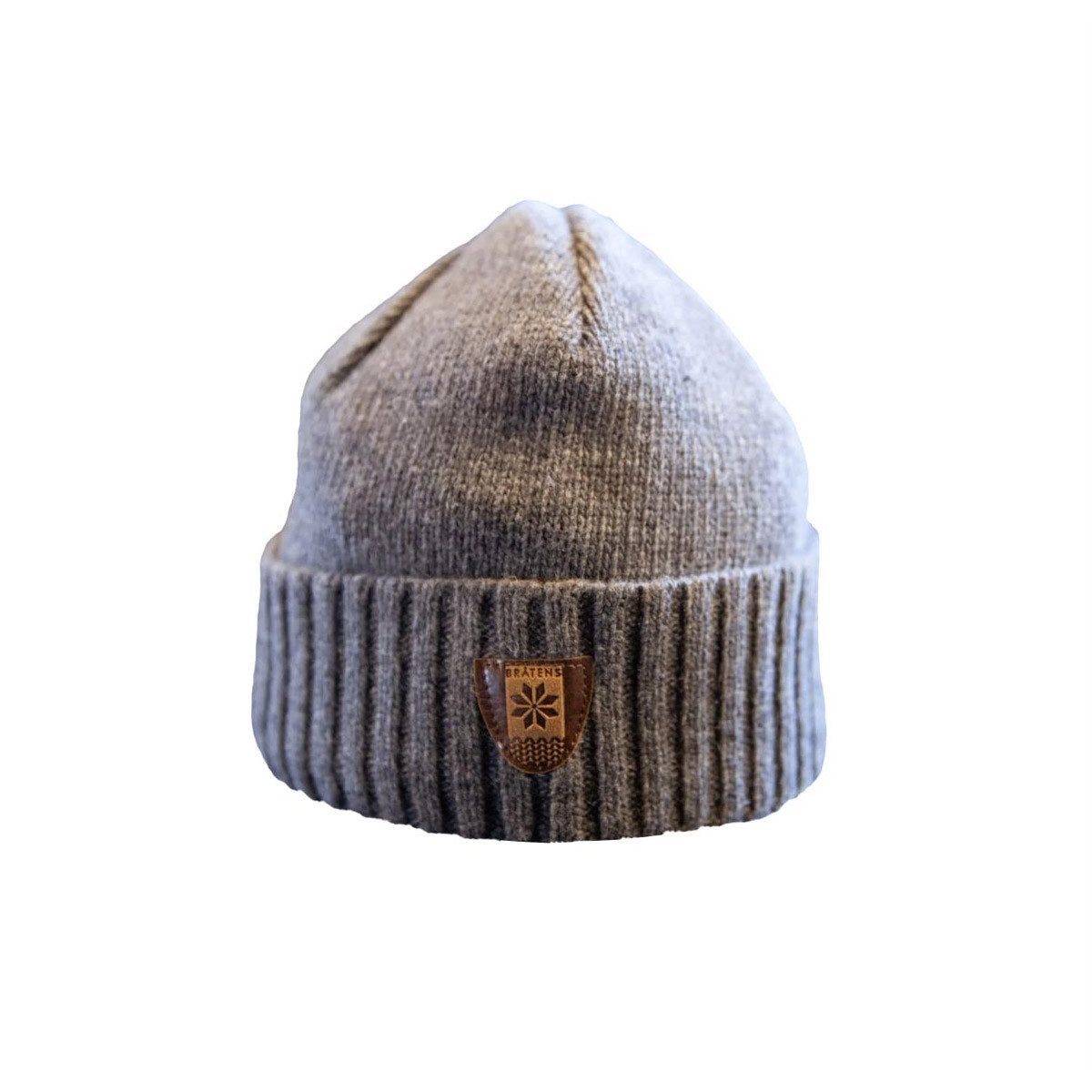 Bråtens Strickmütze - Norwegische Wollmütze - Einfarbig - Unisex - aus rauer norwegischer Wolle