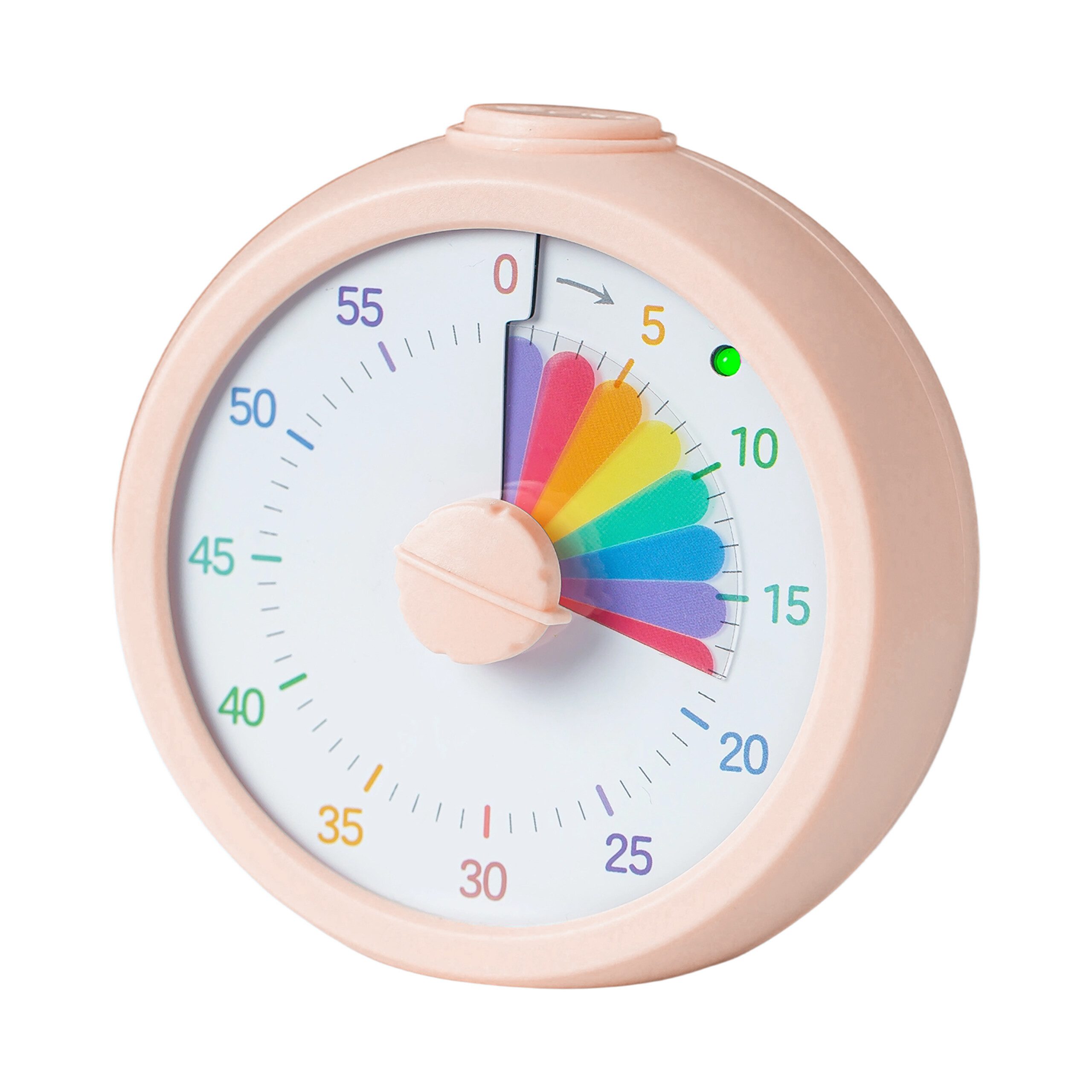 relaxdays Küchentimer Visueller Timer Regenbogen rosa.