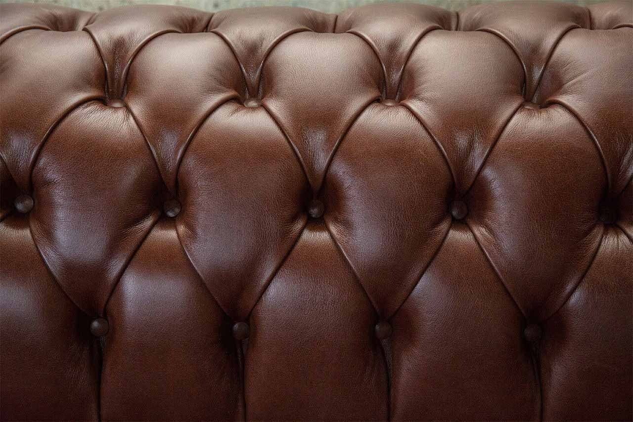 Sofa Vintage Chesterfield Made Couches xxl, big Europe Braunes Dreisitzer JVmoebel Sofa in