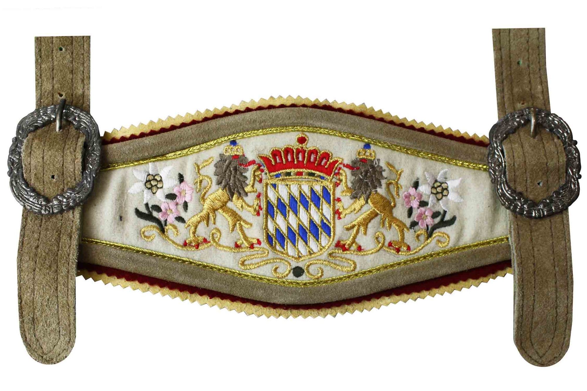 German Wear Hosenträger GWBayern-2 Lederhosen Hosenträger Bayerisches Wappen