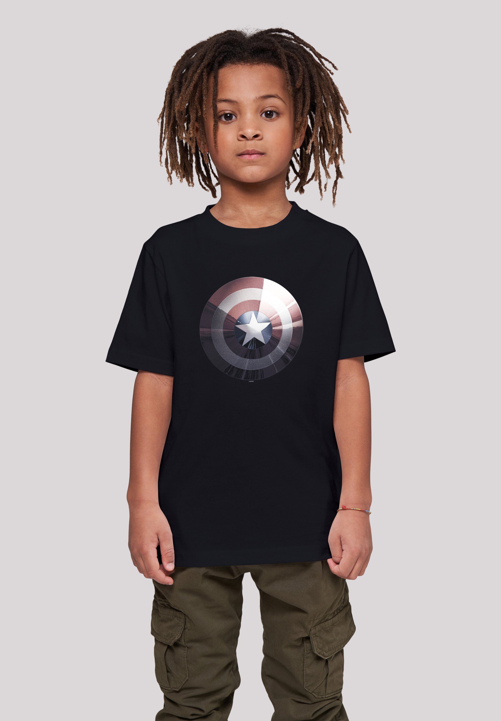 Print 'Marvel America Merch,Jungen,Mädchen,Logo Kinder,Premium T-Shirt T-Shirt Captain Shiny' F4NT4STIC Shield Unisex