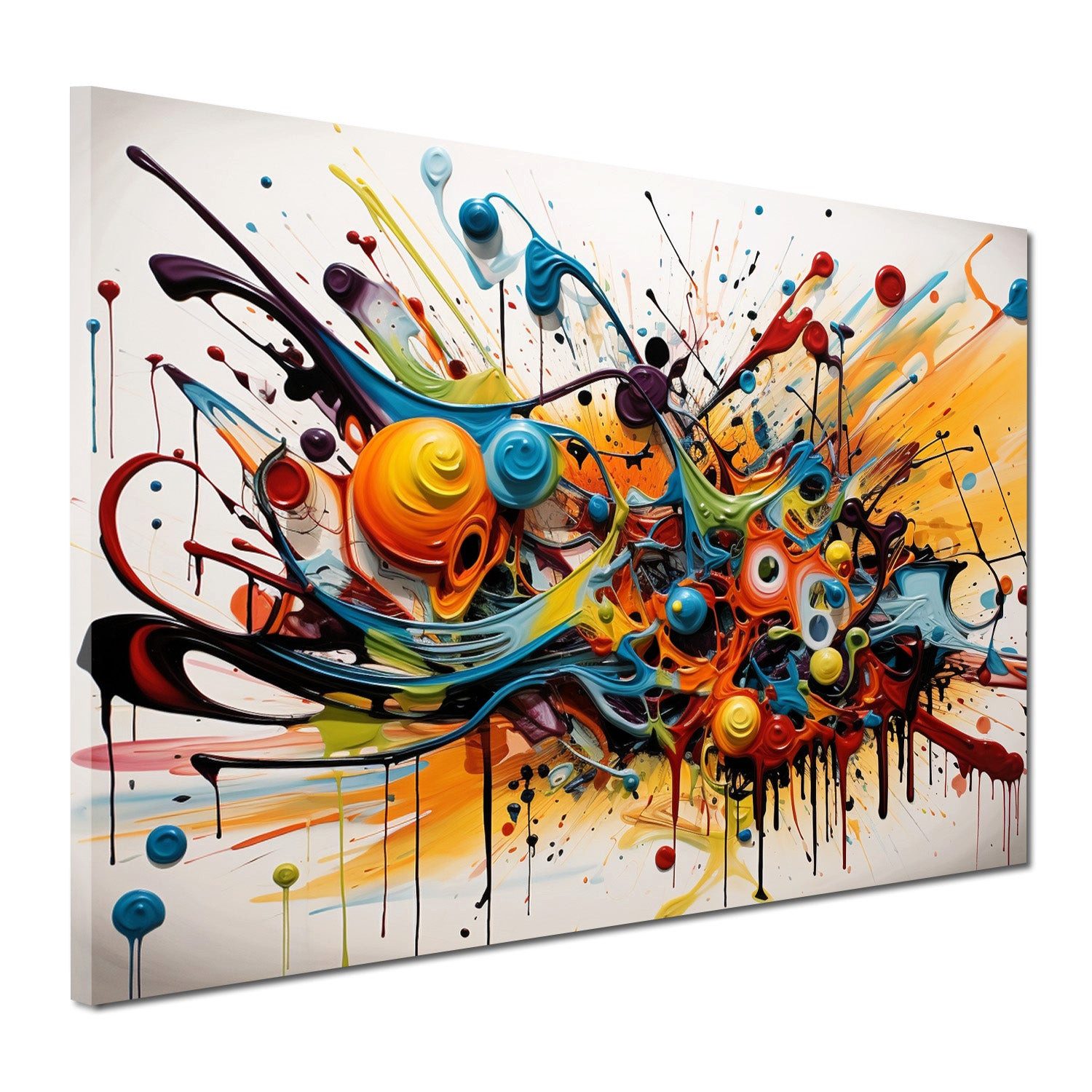 Artedinoi Leinwandbild Kunst abstrakt bunt Wandbild Leinwandbild Kunstdruck XL Wanddeko, Herbstbäume, gemalt
