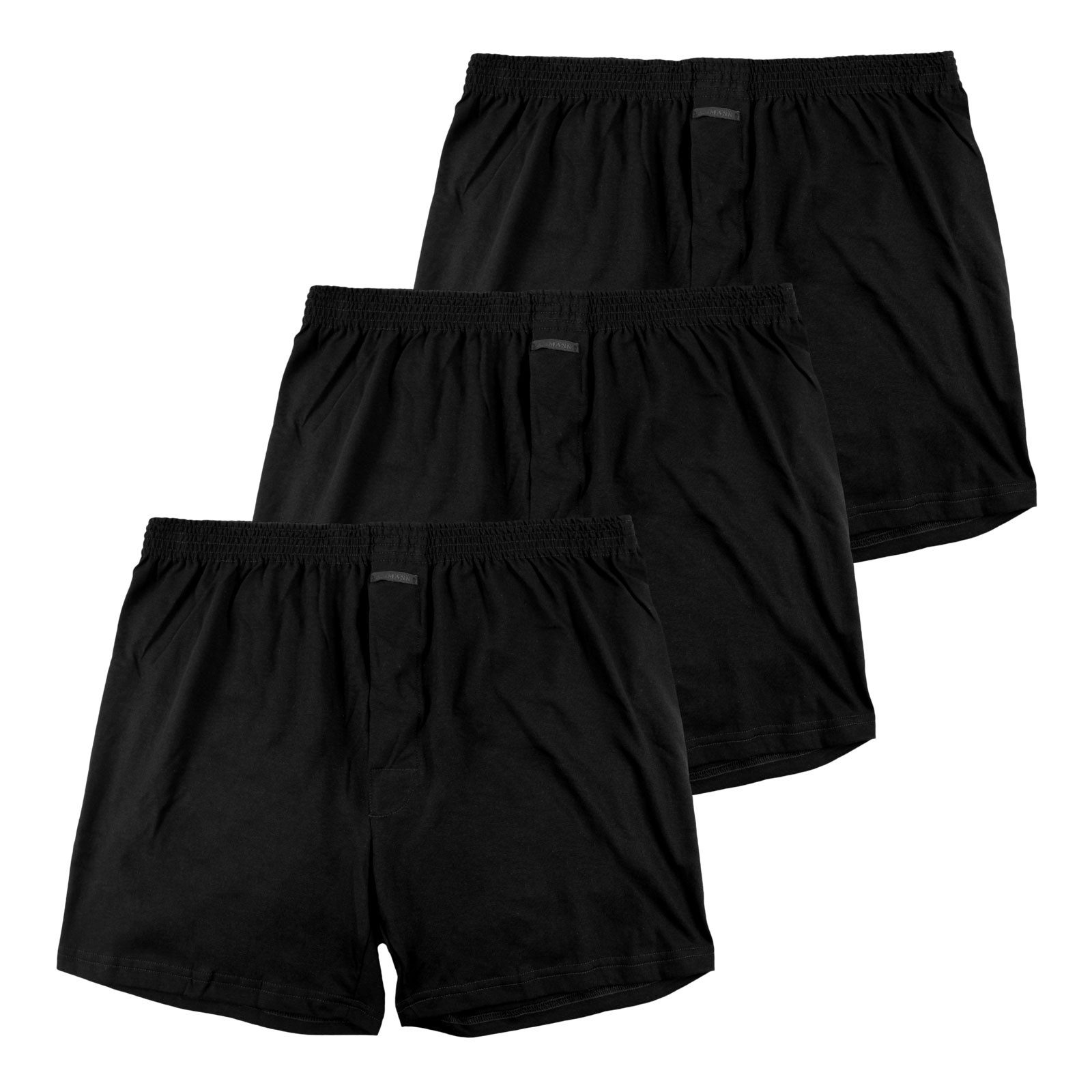 Ammann Boxershorts 3er Pack GOTS Boxer Shorts (3-St., 3 Stück) mit Eingriff