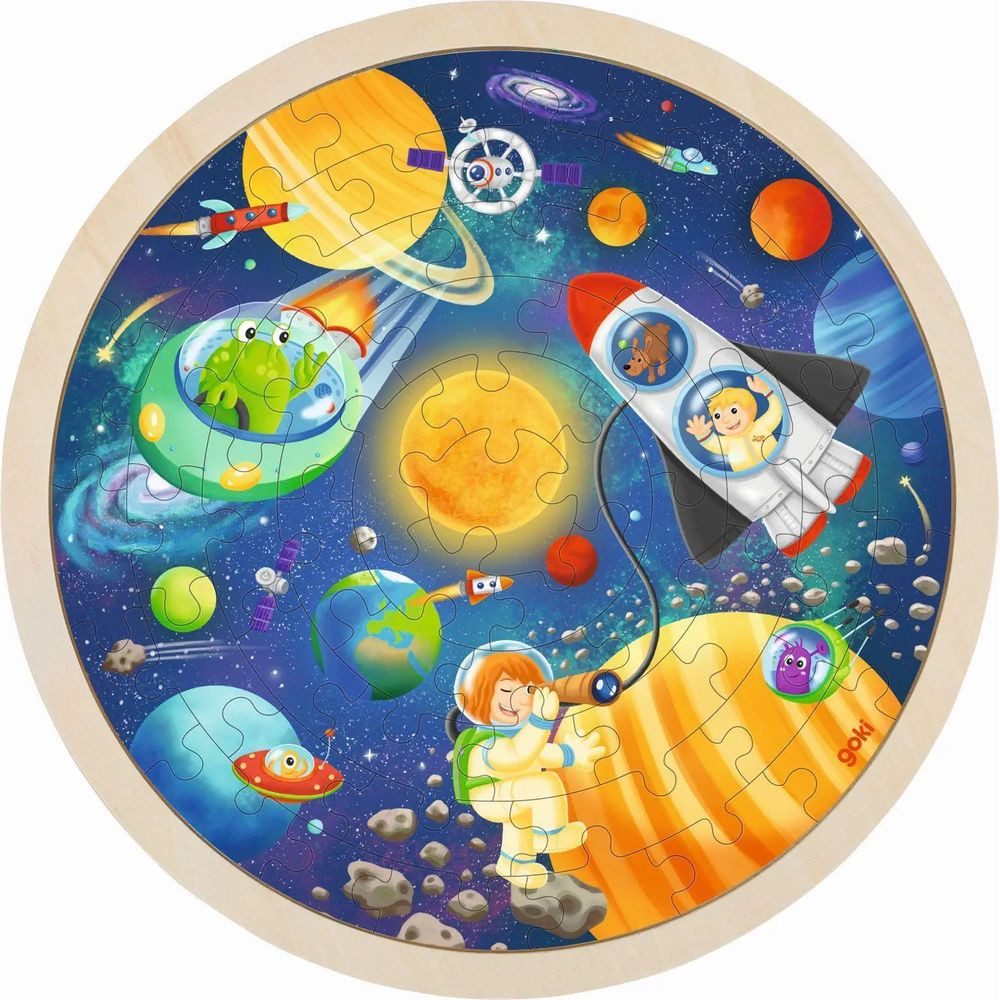 Gollnest & Kiesel Puzzle Einlegepuzzle Weltall, 57 Puzzleteile