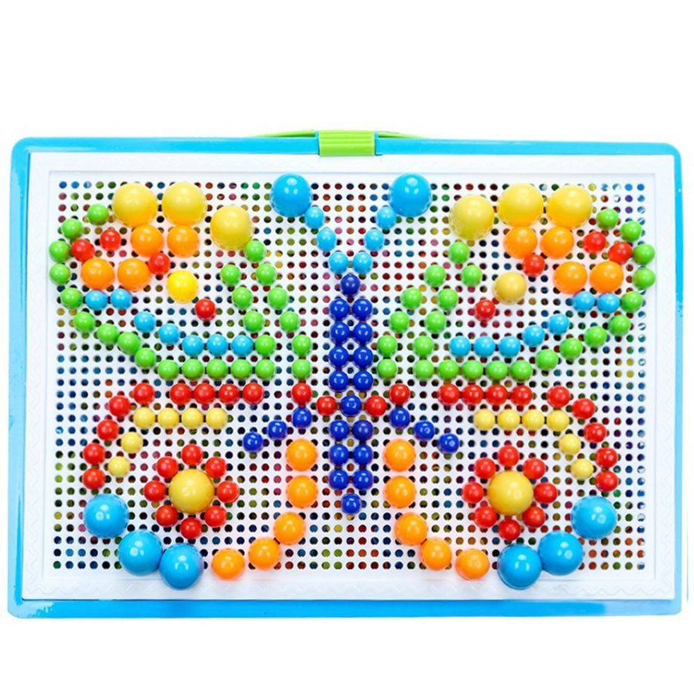 GelldG Lernspielzeug Mosaik Steckspiel Pädagogisches Kinderspielzeug Kreatives Spielzeug