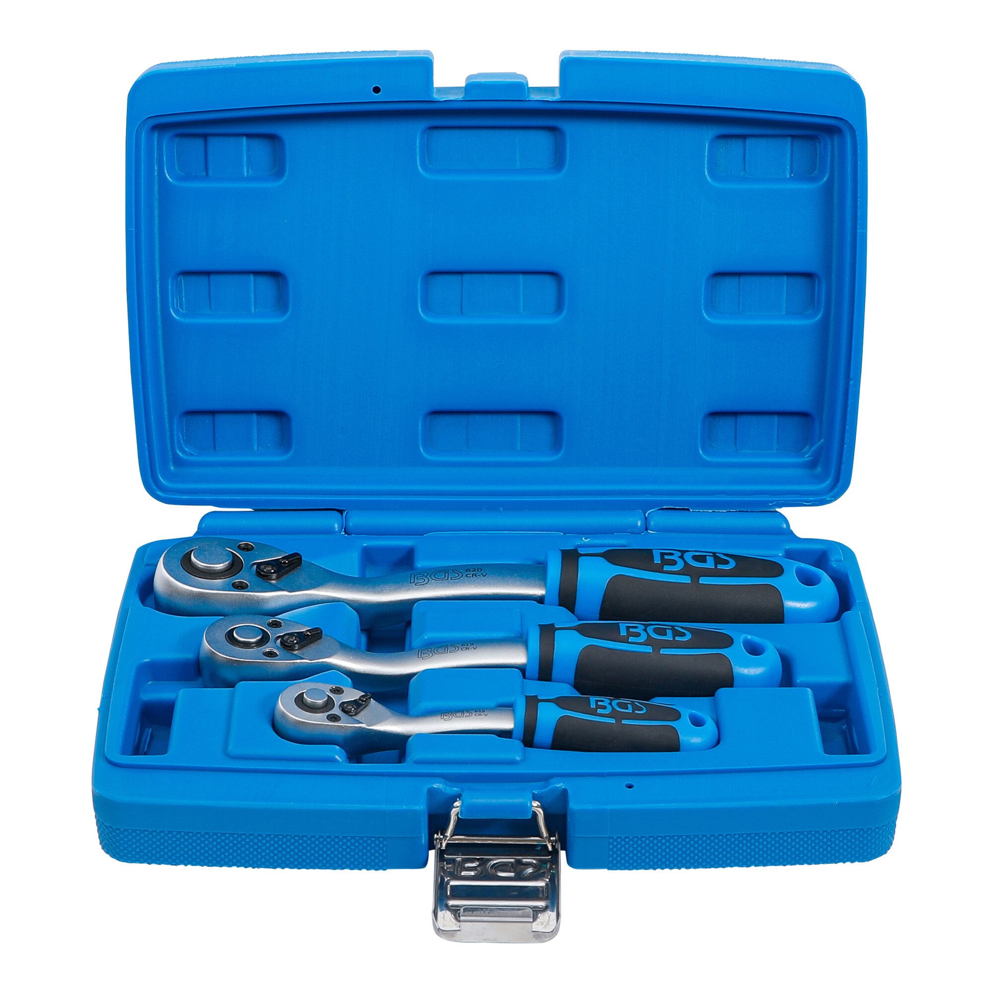 BGS technic Ratsche BGS Umschaltknarren-Satz feinverzahnt Abtrieb Außenvierkant 6,3 mm (1/