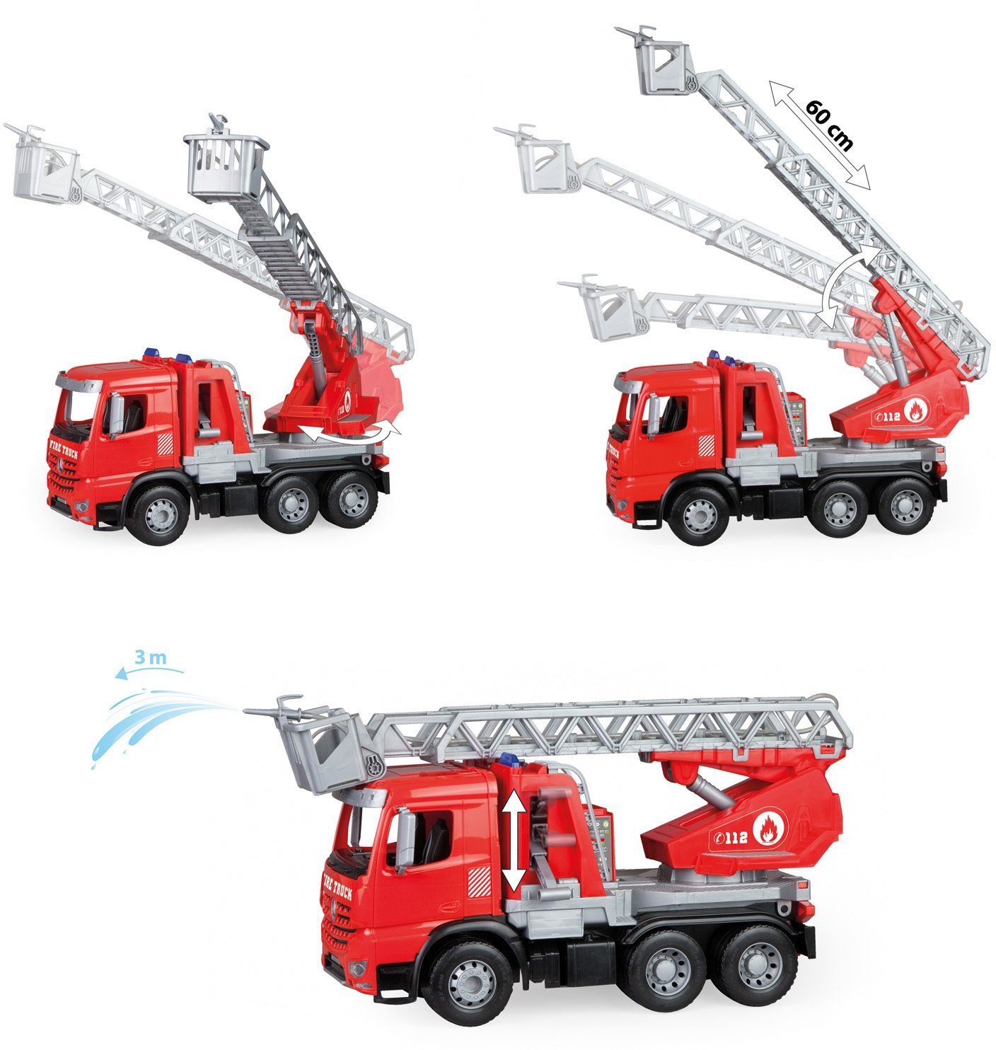 Lena® Spielzeug-Feuerwehr Worxx, Leiterfeuerwehr Mercedes Arocs, Made in Eu günstig online kaufen