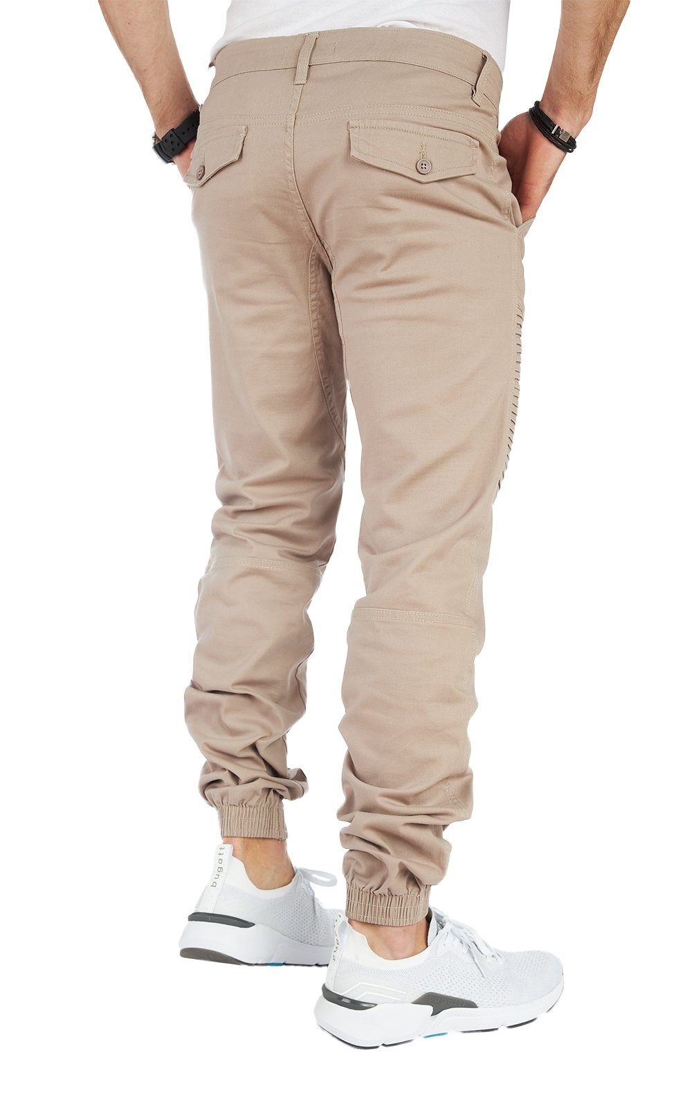 Hose Styleko Herren Styleko Chino Cargohose Cargohose Cargohose 8009 Cargohose Beige männer