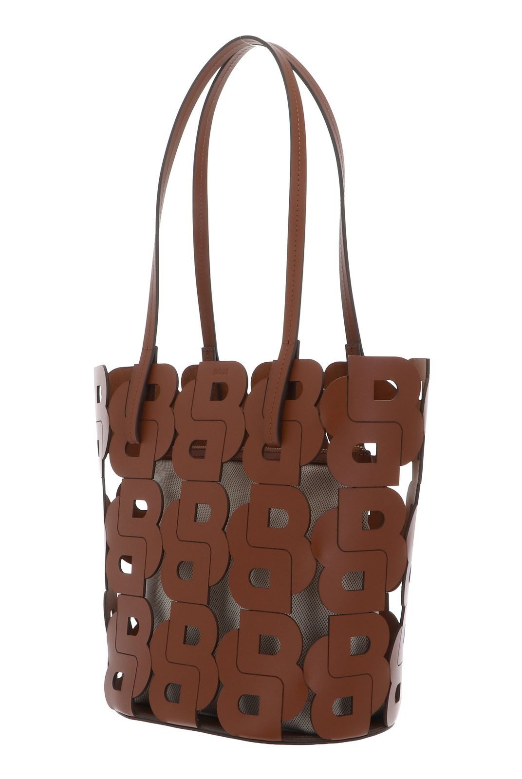 BOSS Schultertasche Lindah Tote (Set, 2-tlg), aus echtem Leder