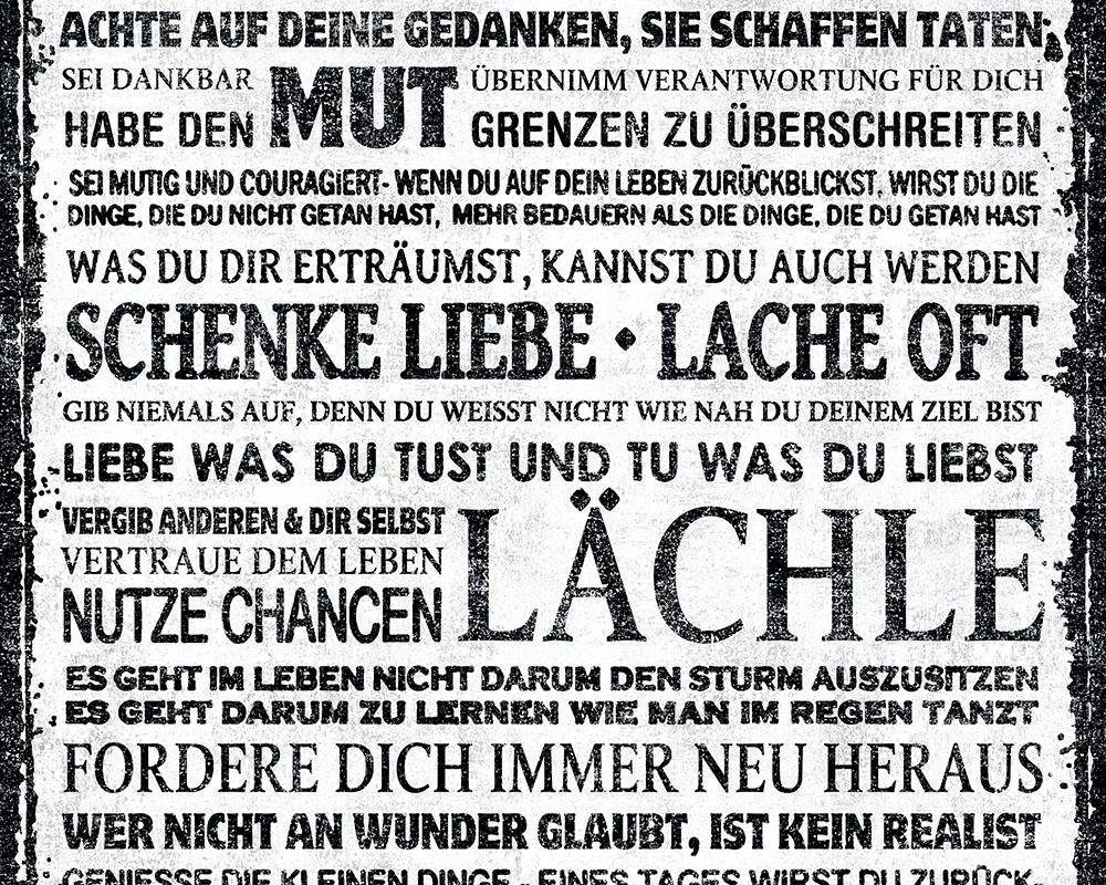 living walls Bordüre pop.up Panel, glatt, Motiv, gemustert, mit Schrift, Vinyl Wand Schräge Borte Wohnzimmer Schlafzimmer Küche Design Optik