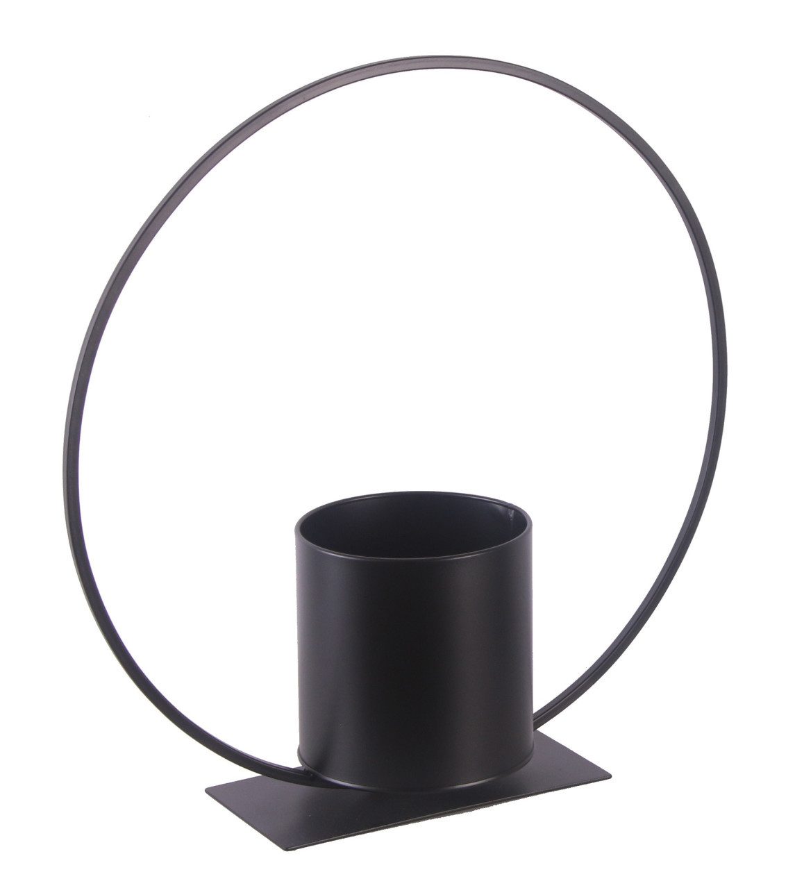 Trend Line Übertopf TrendLine Pflanztopf Metall Ø 12,5 x 40 cm schwarz