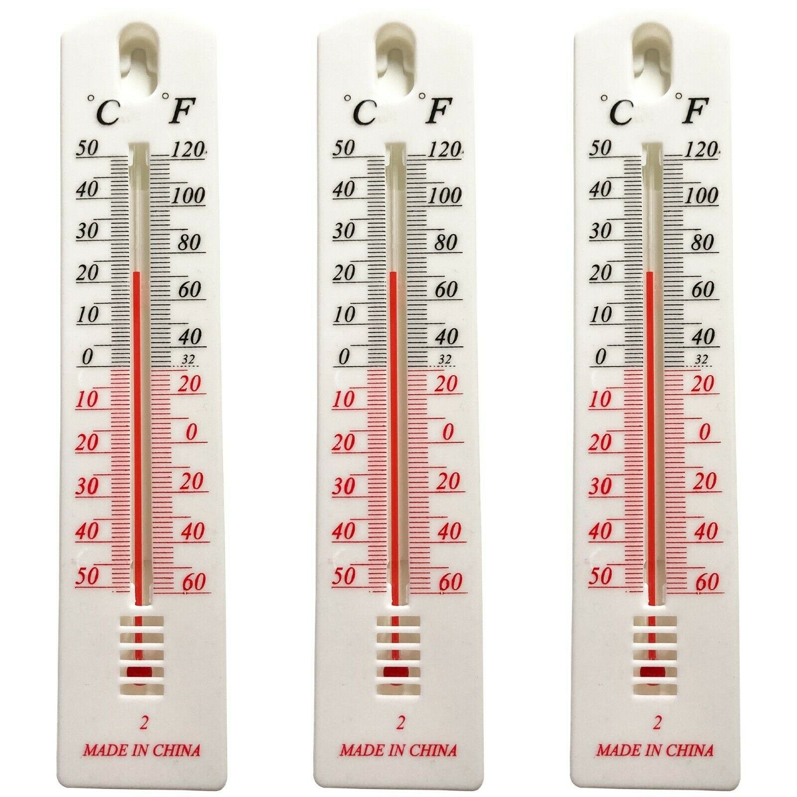 TSB Werk Raumthermometer 3x Thermometer Außen Innen Balkon Garten