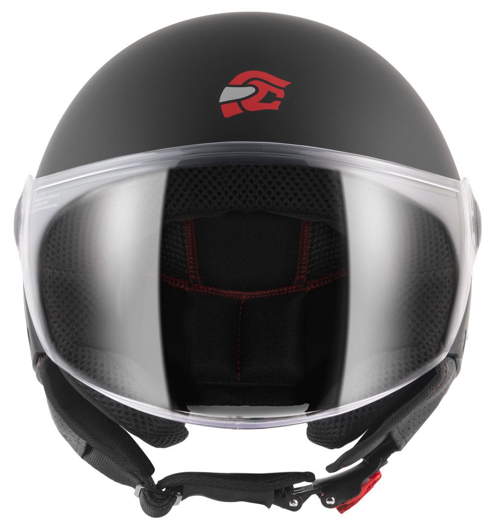 FC-Moto Motorradhelm Square-RS Jethelm, herausnehmbares Innenfutter