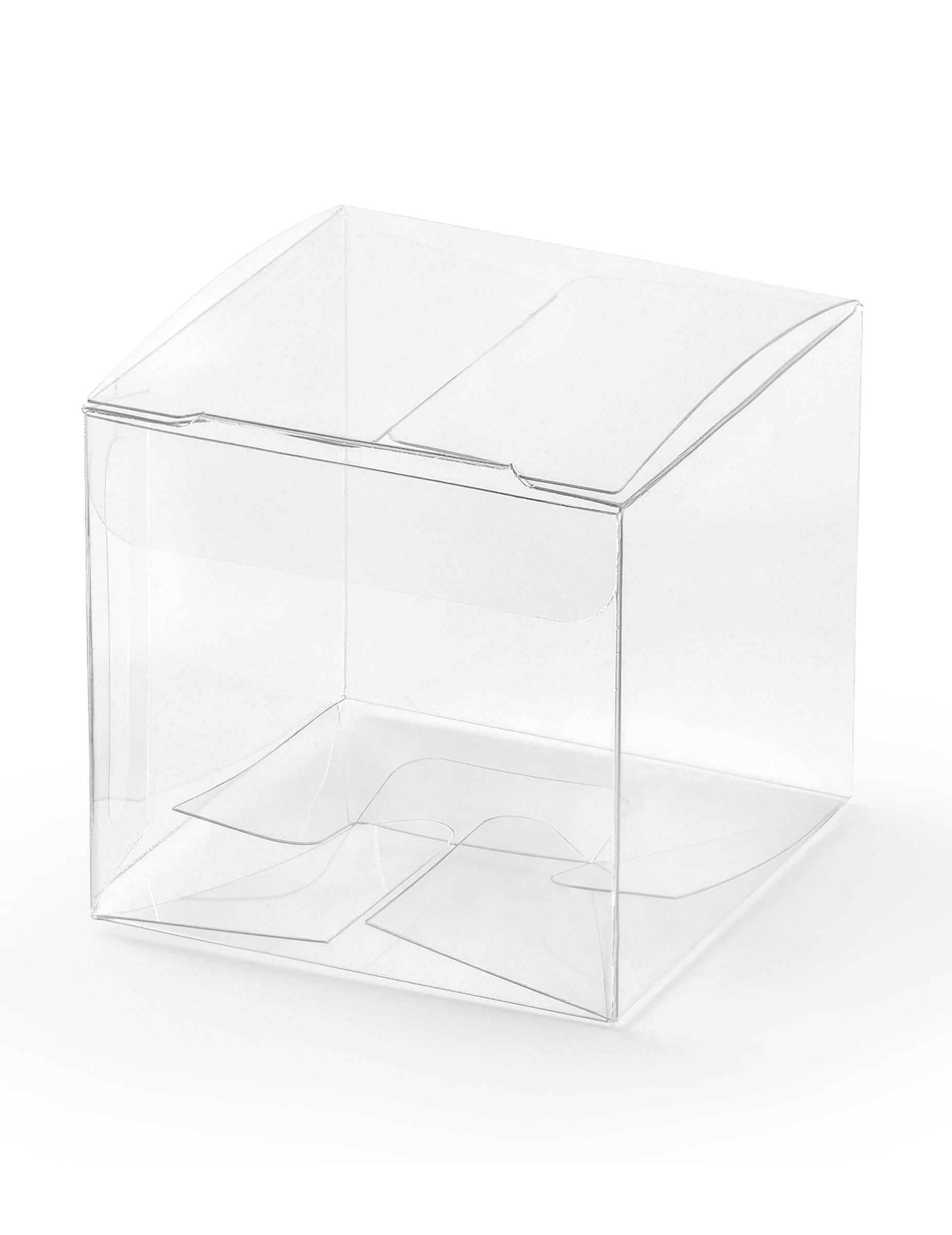 partydeco Kostüm 10 kleine Klarsichtboxen 5 x 5 x 5 cm für Gastgeschenke