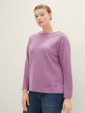 TOM TAILOR PLUS Sweatshirt Plus - Sweatshirt mit Rippstruktur