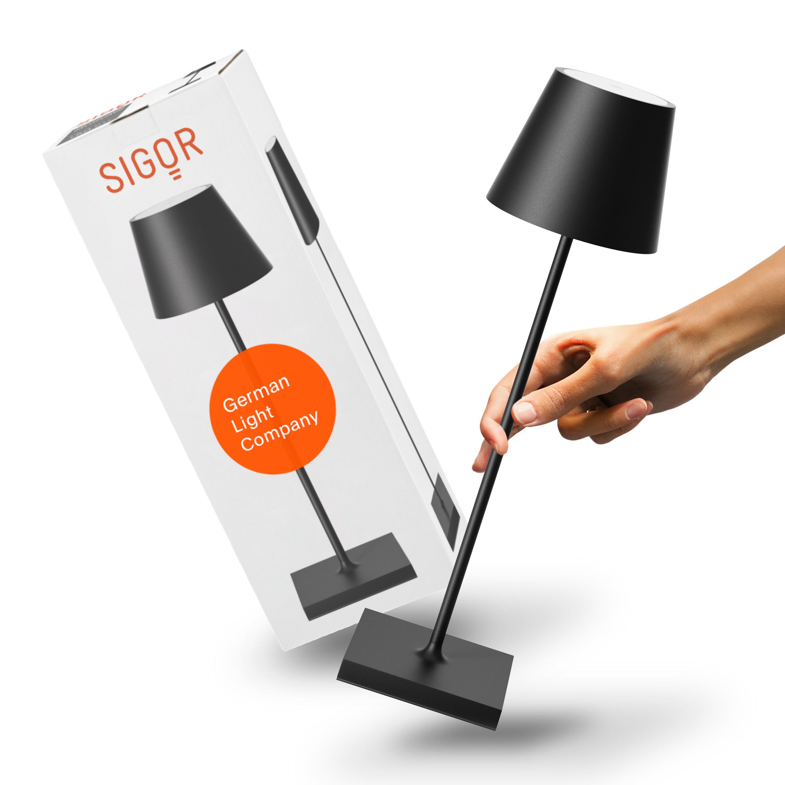 SIGOR LED Tischleuchte, Dimmbar, LED fest integriert, 2.700 + 2.200 K