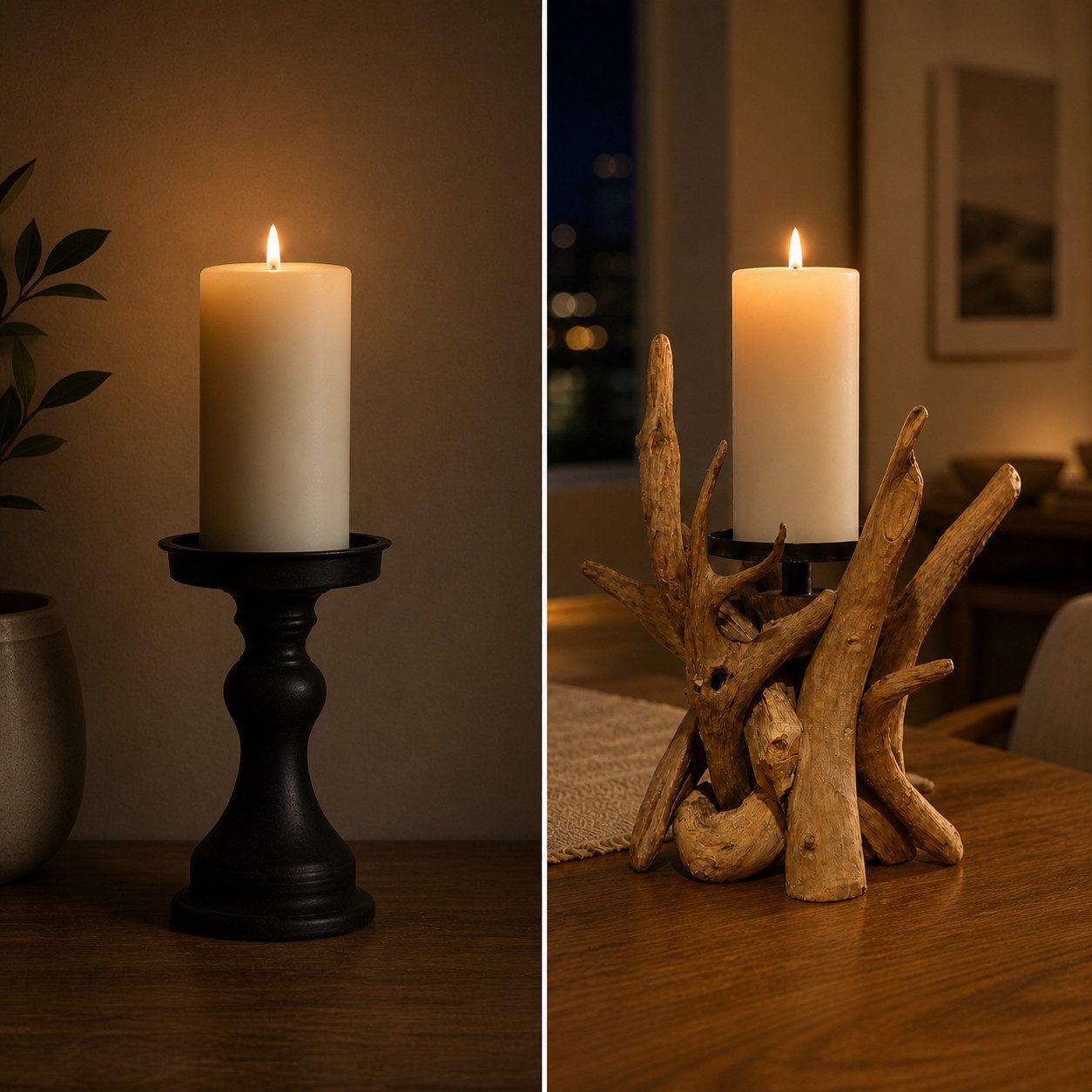 Möbel Bressmer Kerzenständer VILLA Kerzenständer aus Wurzelholz, rustikal & handgefertigt – Bild 3 von 3