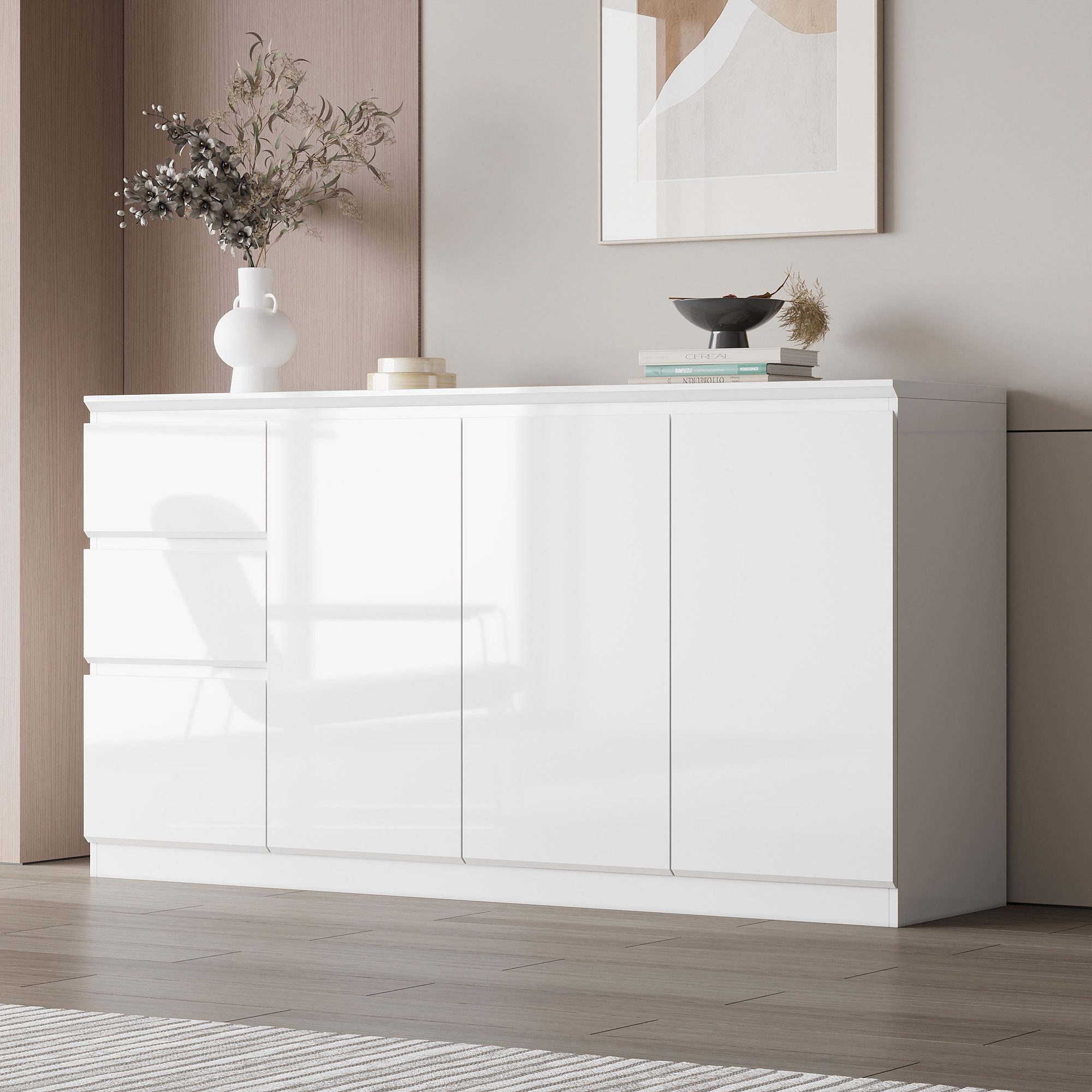 FUFU&GAGA Sideboard aus hochglänzendem PET günstig online kaufen