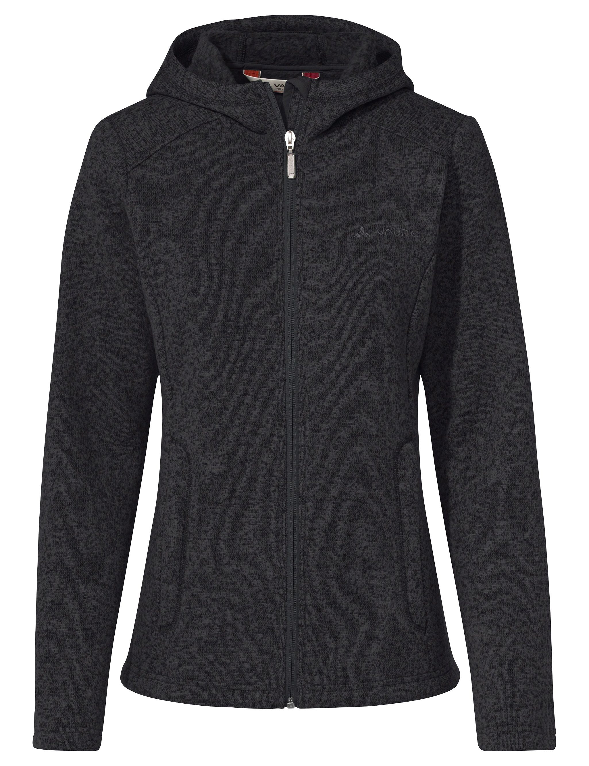 VAUDE Outdoorjacke SE Women's Tikoma Klimaneutral (1-St) black/grey Jacket Hoody kompensiert