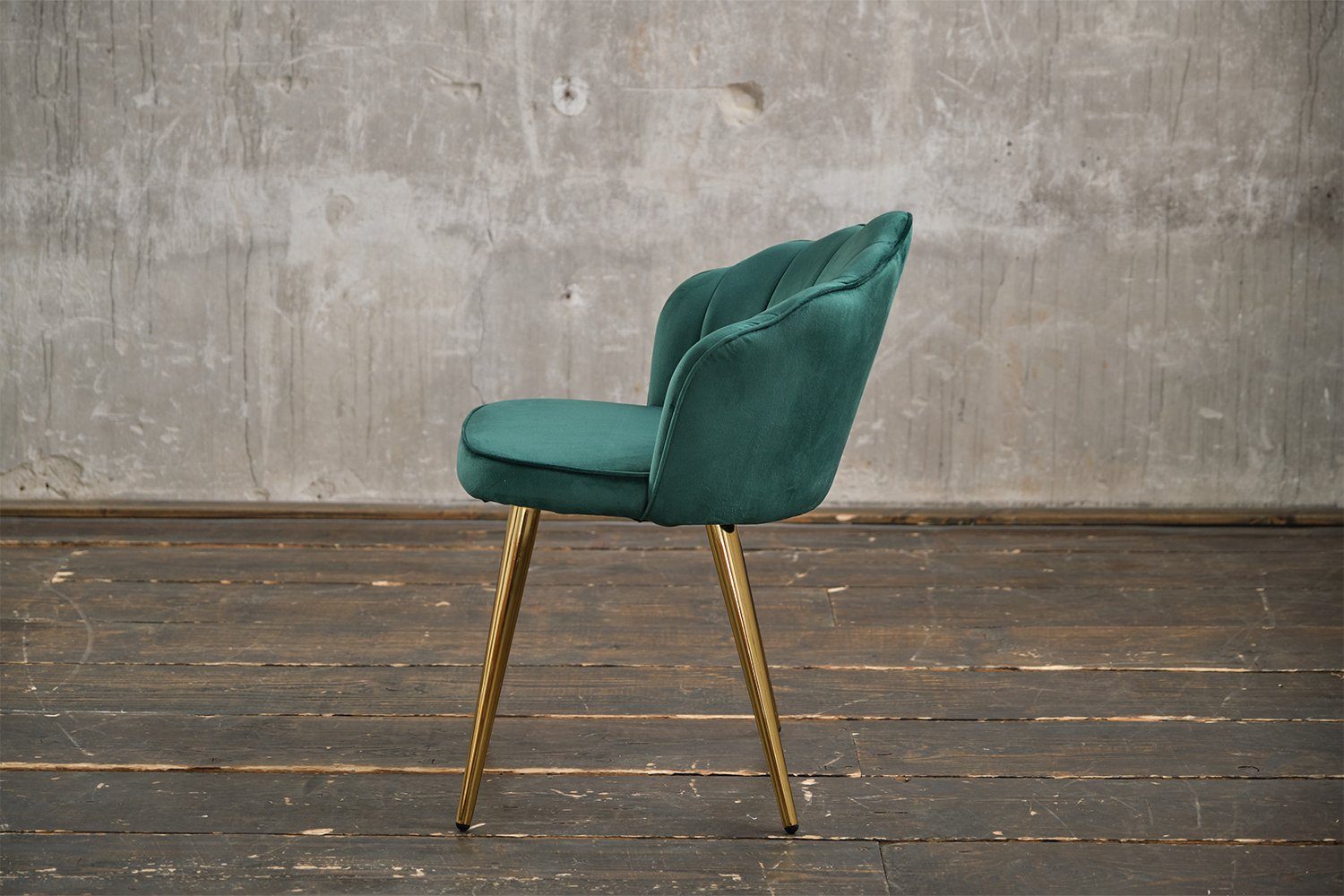 gold versch. Farben, Fuß gold Stuhl grün Velvet, Esszimmerstuhl | schwarz KAWOLA SALLY, od.