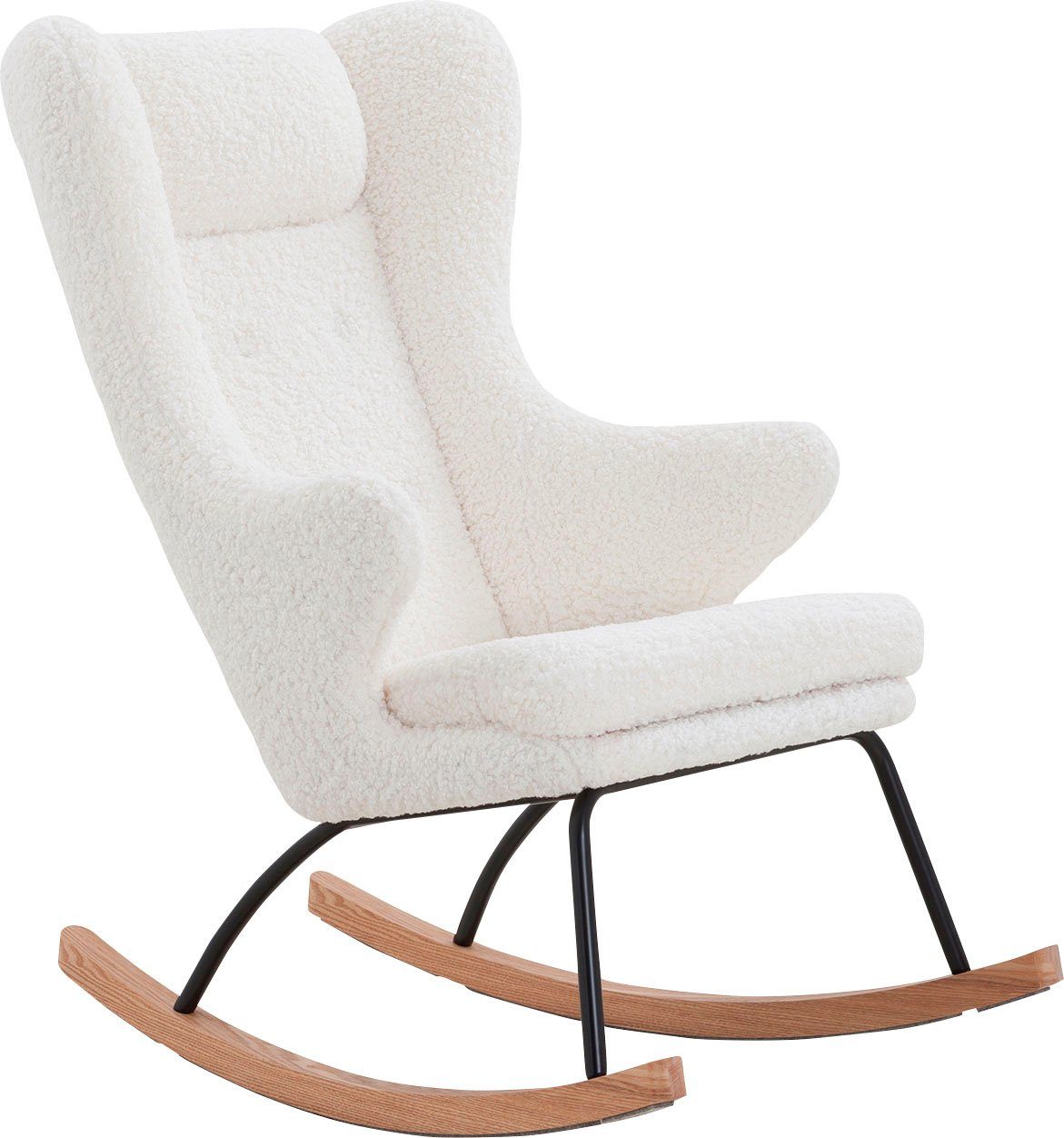 SalesFever Schaukelsessel Komfortabler Schaukelstuhl zum Entspannen, Bezug in Teddyfell-Optik. Reduzierter Preis € 539,99. Unverbindliche Preisempfehlung € 1.382,00