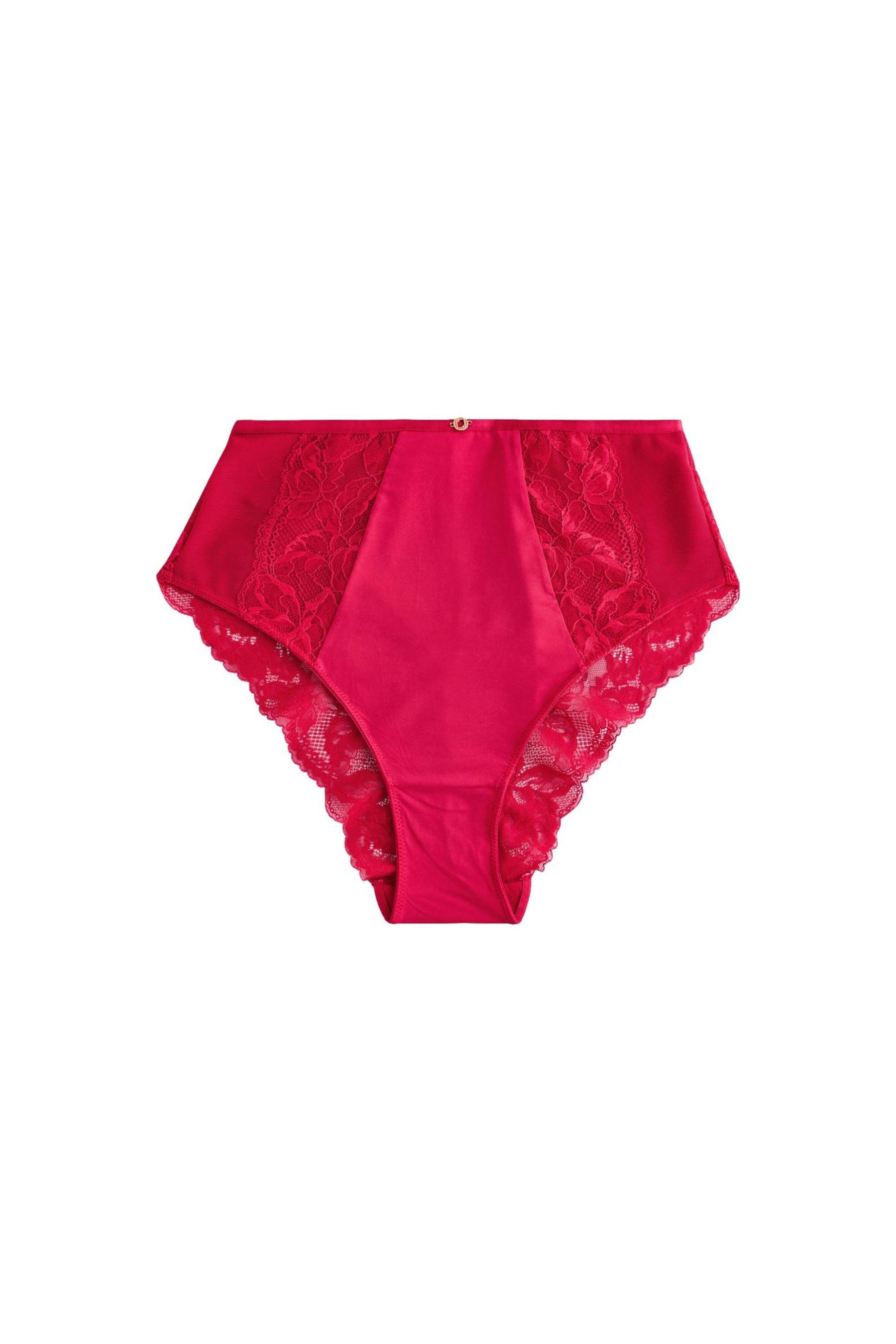 High-Waist-String Lipsy Hochbund-Spitzenslip, Tanga