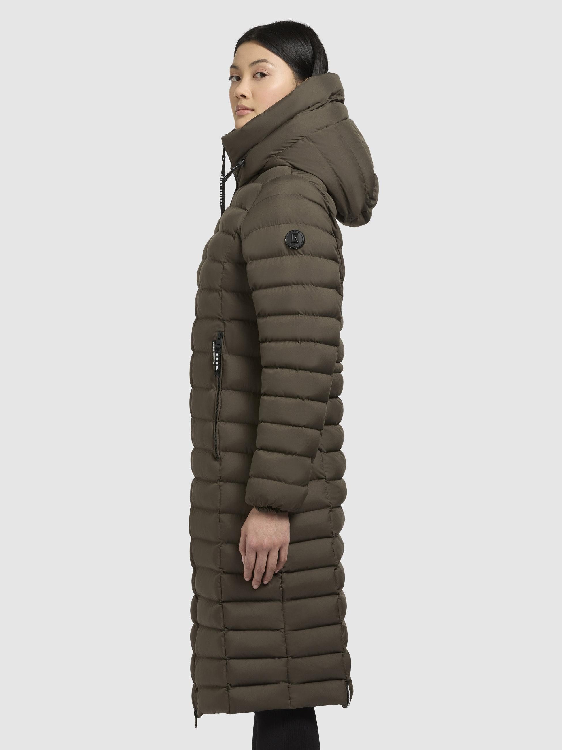 khujo Steppjacke Imes-YM Steppmantel mit hohem Kragen und silbrig glänzende günstig online kaufen