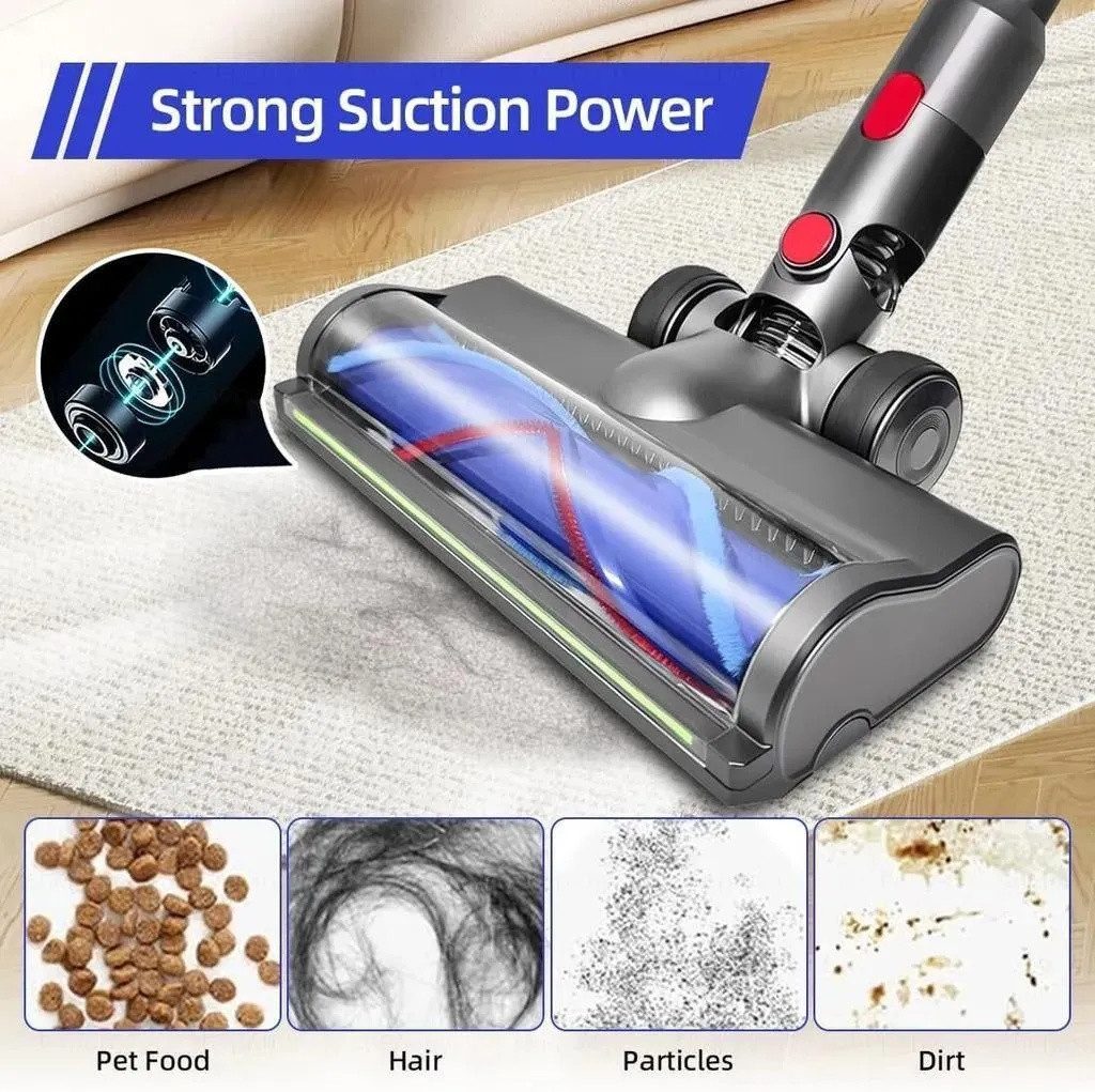 ANTCOOL Staubsaugerdüsen-Set Bodendüse für Dyson V7 V8 V10 V11 V15, Turbinenbürste, grüne LED – Bild 4 von 5