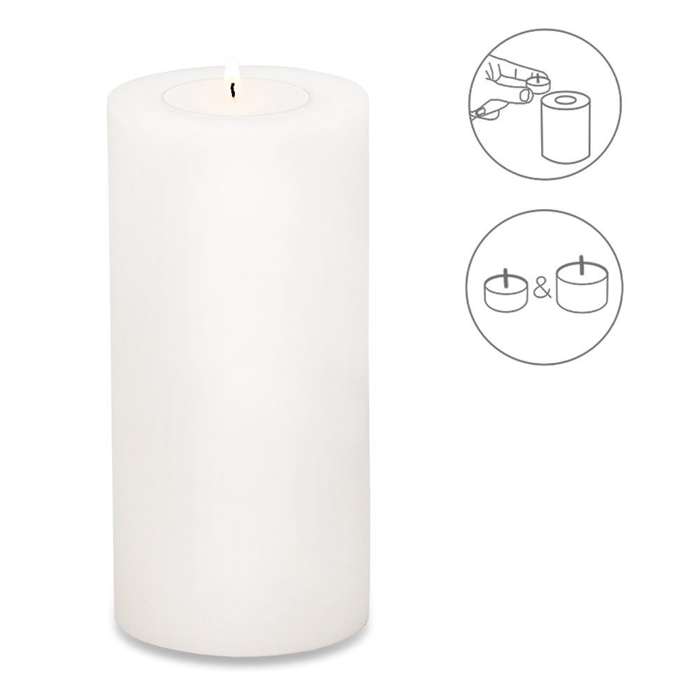 EDZARD Stumpenkerze Cornelius Ø 8 cm, (H 15 cm) Stumpenkerzen-Optik, Dauerk günstig online kaufen
