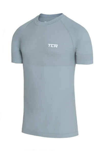 TCA T-Shirt TCA Herren SuperKnit Laufshirt - Hellblau (1-tlg)