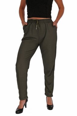 cofi1453 Stoffhose Damen Stoffhose Baumwolle Hose Jogger Freizeit Hose