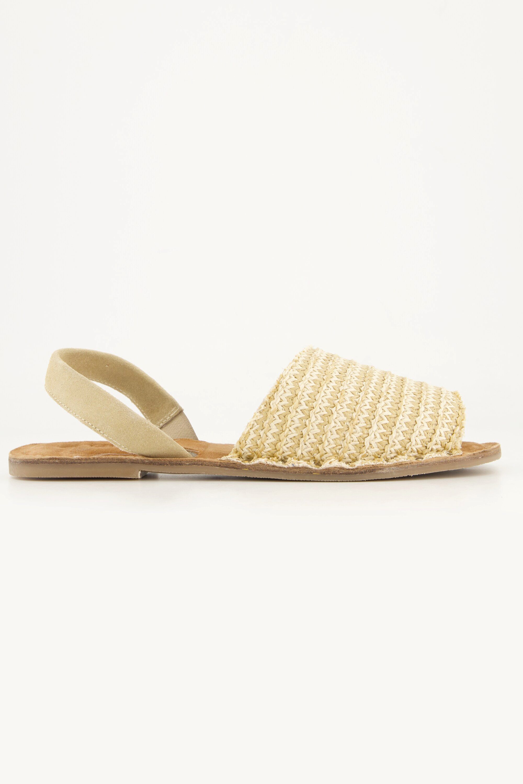Ulla Popken Slingback-Sandale Raffia Suede Weite günstig online kaufen