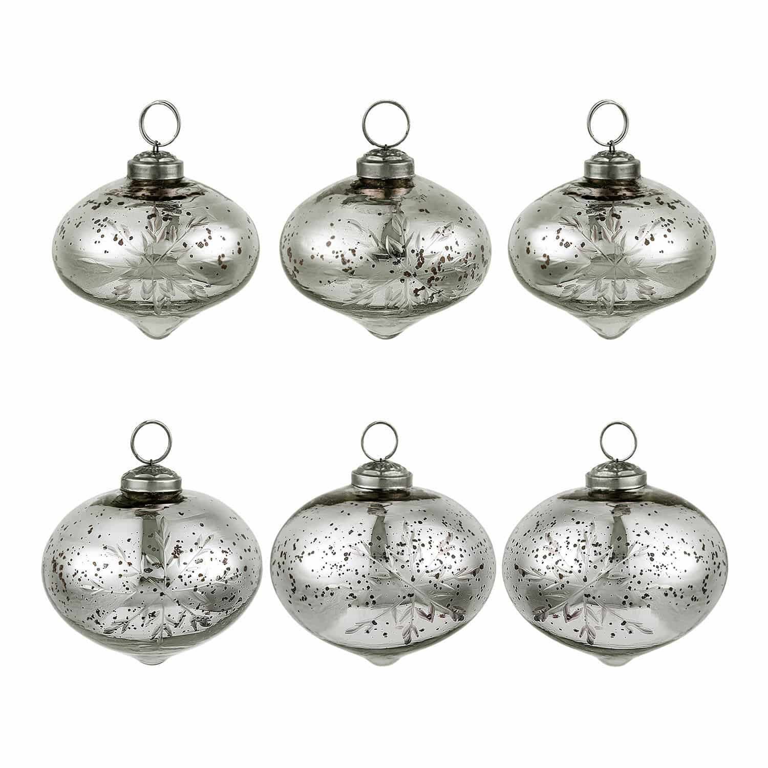 Mirabeau Christbaumschmuck Weihnachtskugeln 6er Set Isaulie silber, none