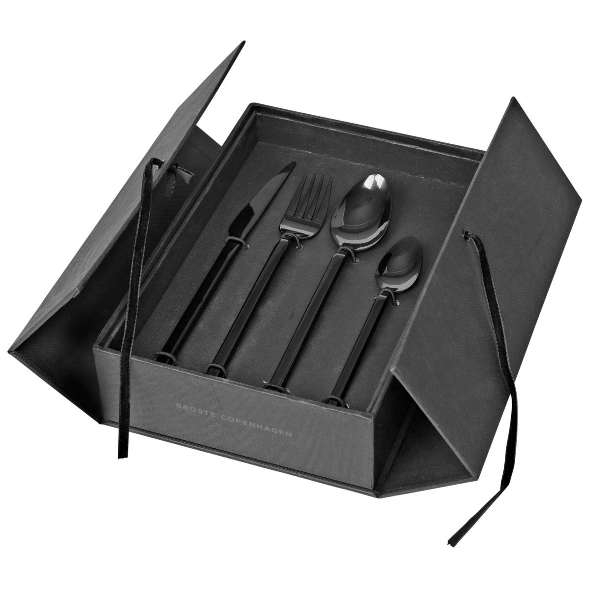 Broste Copenhagen Besteck-Set TVIS Besteckset titanium black 16tlg., Edelstahl 18/8, Tvis Besteck
