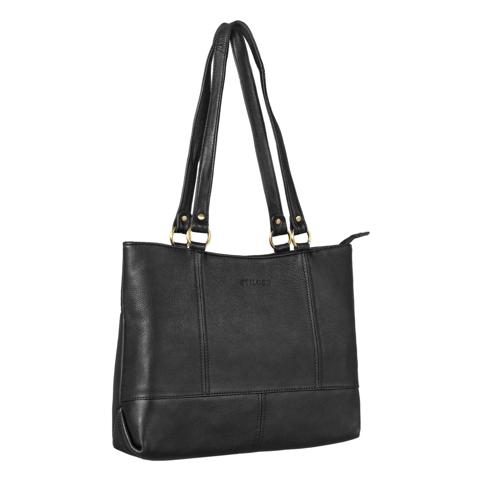 STILORD Handtasche "Delilah" Shopper Leder schwarz Damen Handtasche