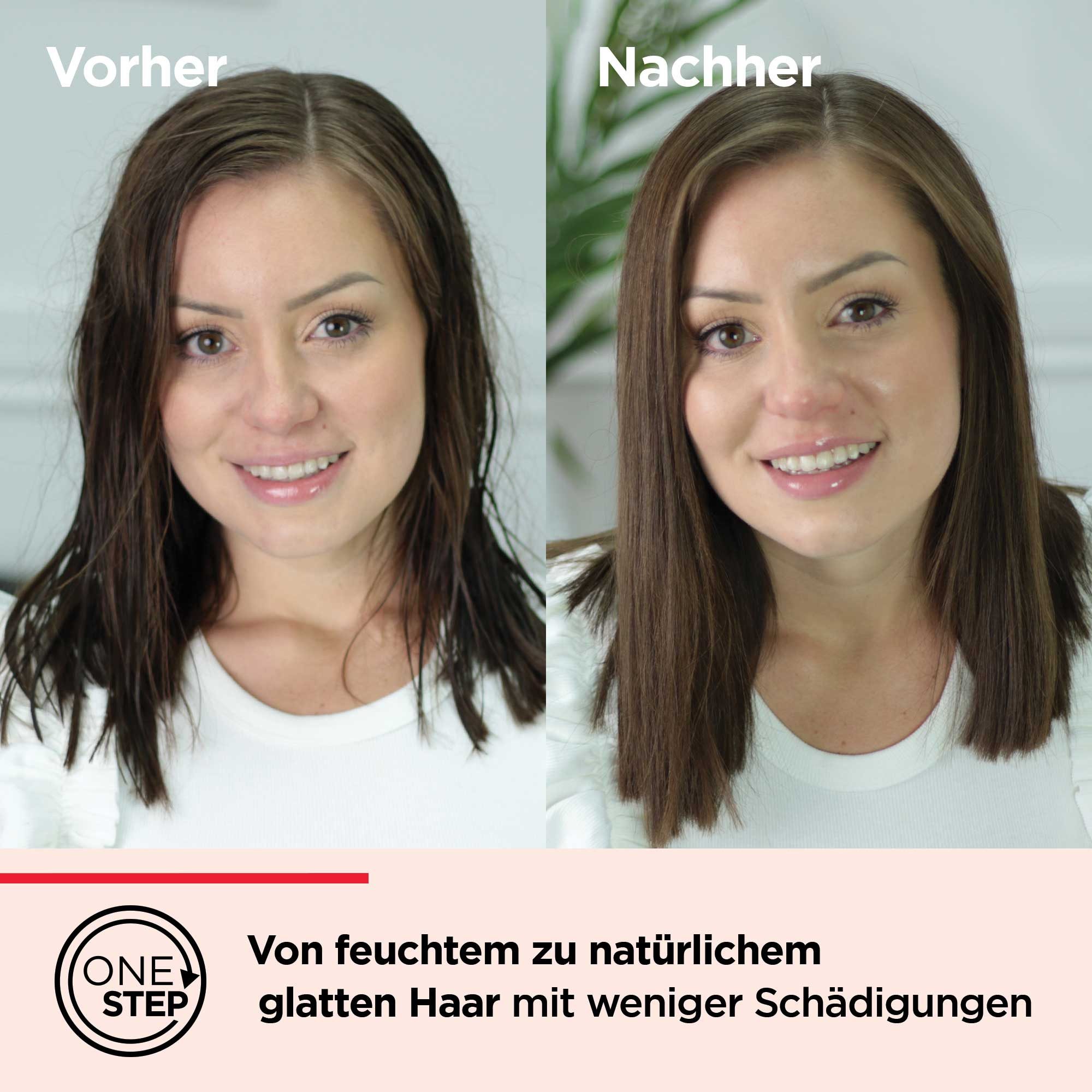 Revlon Heißluft-Haarglätter ONE-STEP™ Air Straight. 2-IN-1-TROCKNER UND LUFTGLÄTTER - RVDR5330E Keramik-Turmalin mit Arganöl-Infusion, Trocknen und Glätten mit warmer Luft, ohne extreme Hitze
