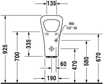 Duravit WC-Komplettset Duravit E-Urinal DURASTYLE 300x340mm Bat