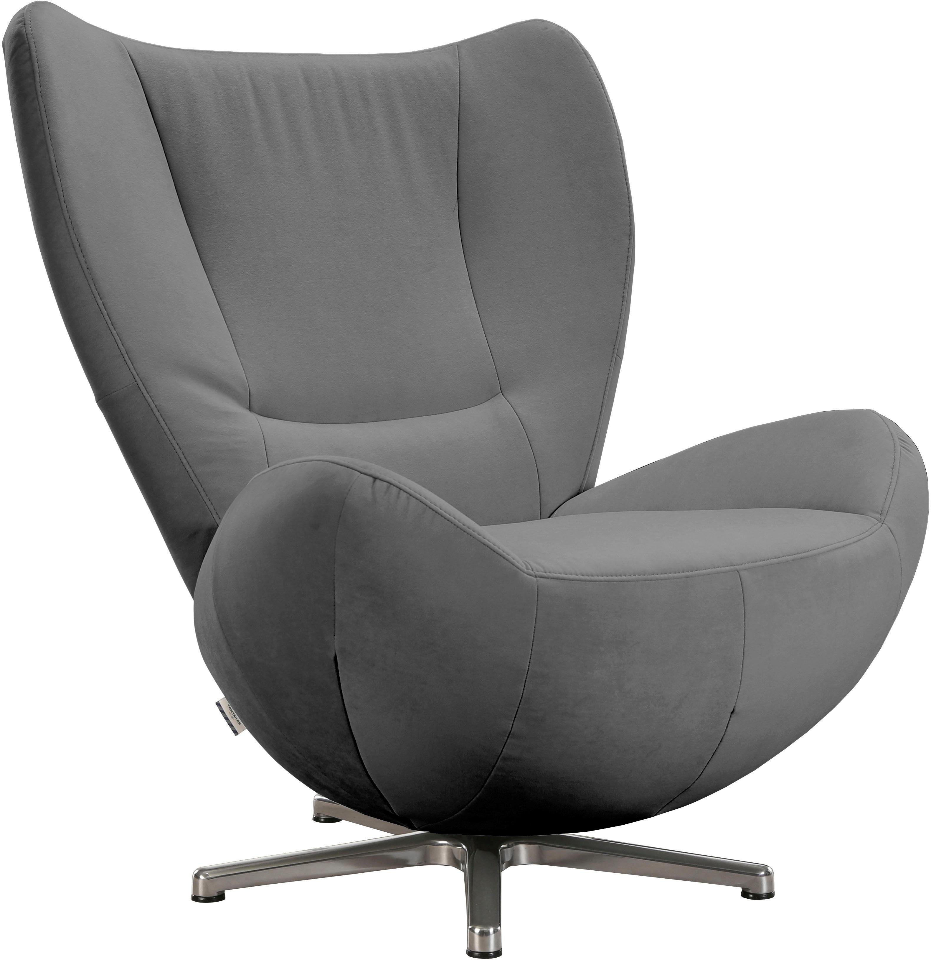 TOM TAILOR HOME Loungesessel TOM PURE, in mit Chrom Metall-Drehfuß