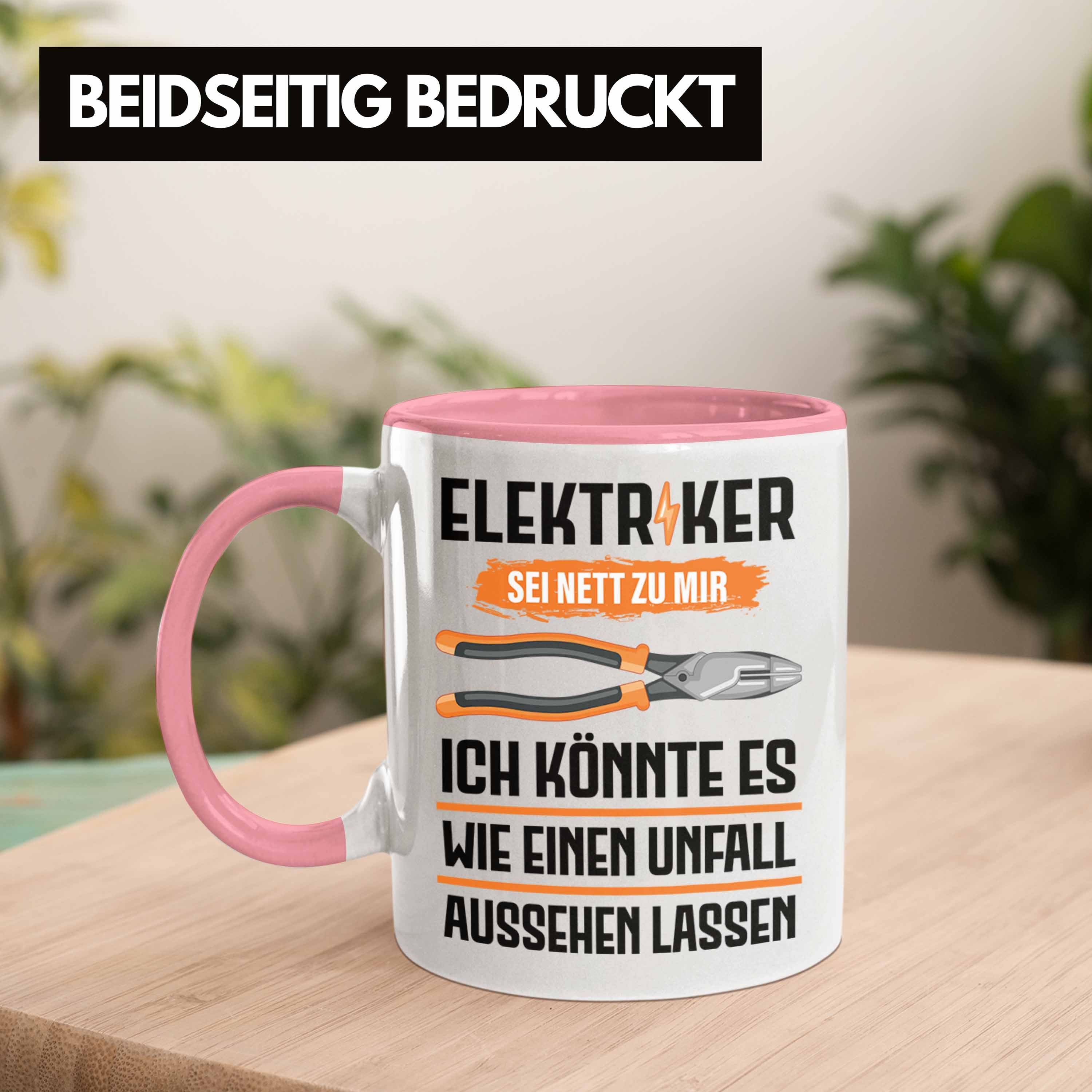 Rosa Männer - Geschenke Elektriker Lustig Geschenk Tasse Trendation Tasse Kaffeebecher Trendation Spruch Gadget