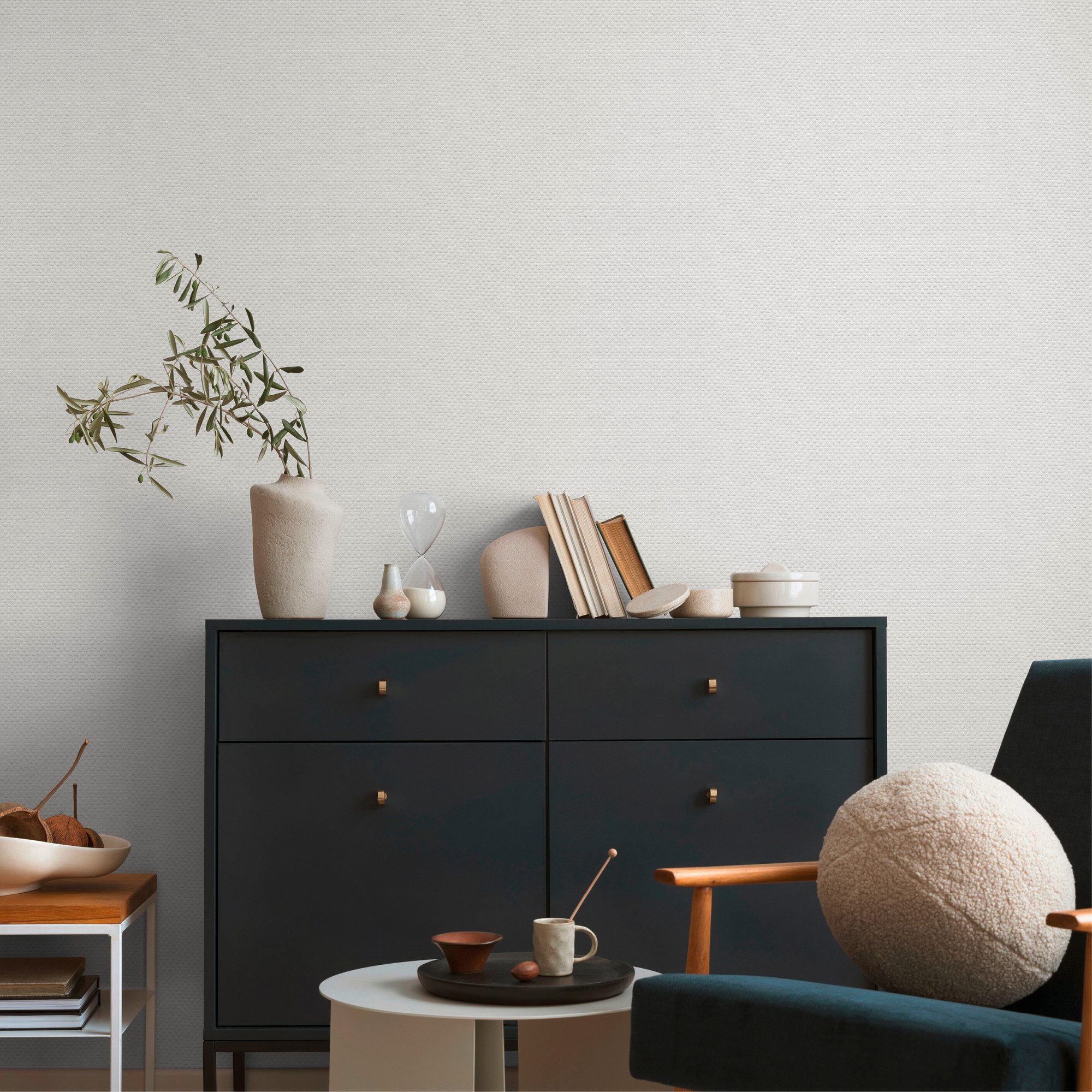 A.S. Création Vliestapete Meistervlies, leicht strukturiert, einfarbig, uni, unifarben, Tapete einfarbig Überstreichbar Tapeten Wohnzimmer Schlafzimmer Design